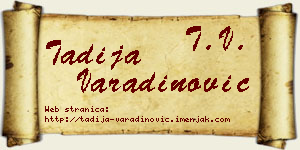 Tadija Varadinović vizit kartica